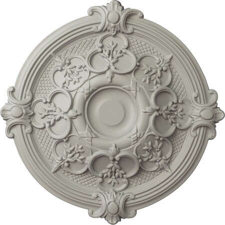 Ekena Millwork Hamilton Ceiling Medallion (Fits Canopies up to 3 3/4"), 17 3/8"OD x 1 3/4"P, Pot of Cream CM17HAPCF